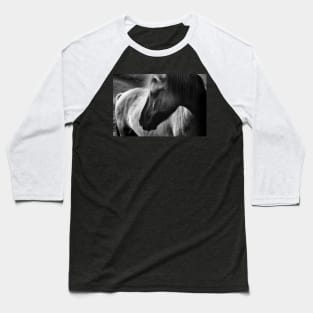 horse, black and white Baseball T-Shirt